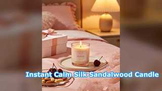 Silk Sandalwood Luxury Scented Candle for Relaxing Evenings