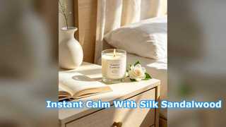 Silk Sandalwood Candle for Relaxing Home Atmosphere
