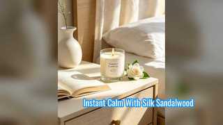 Silk Sandalwood Candle for Deep Relaxation and Calm